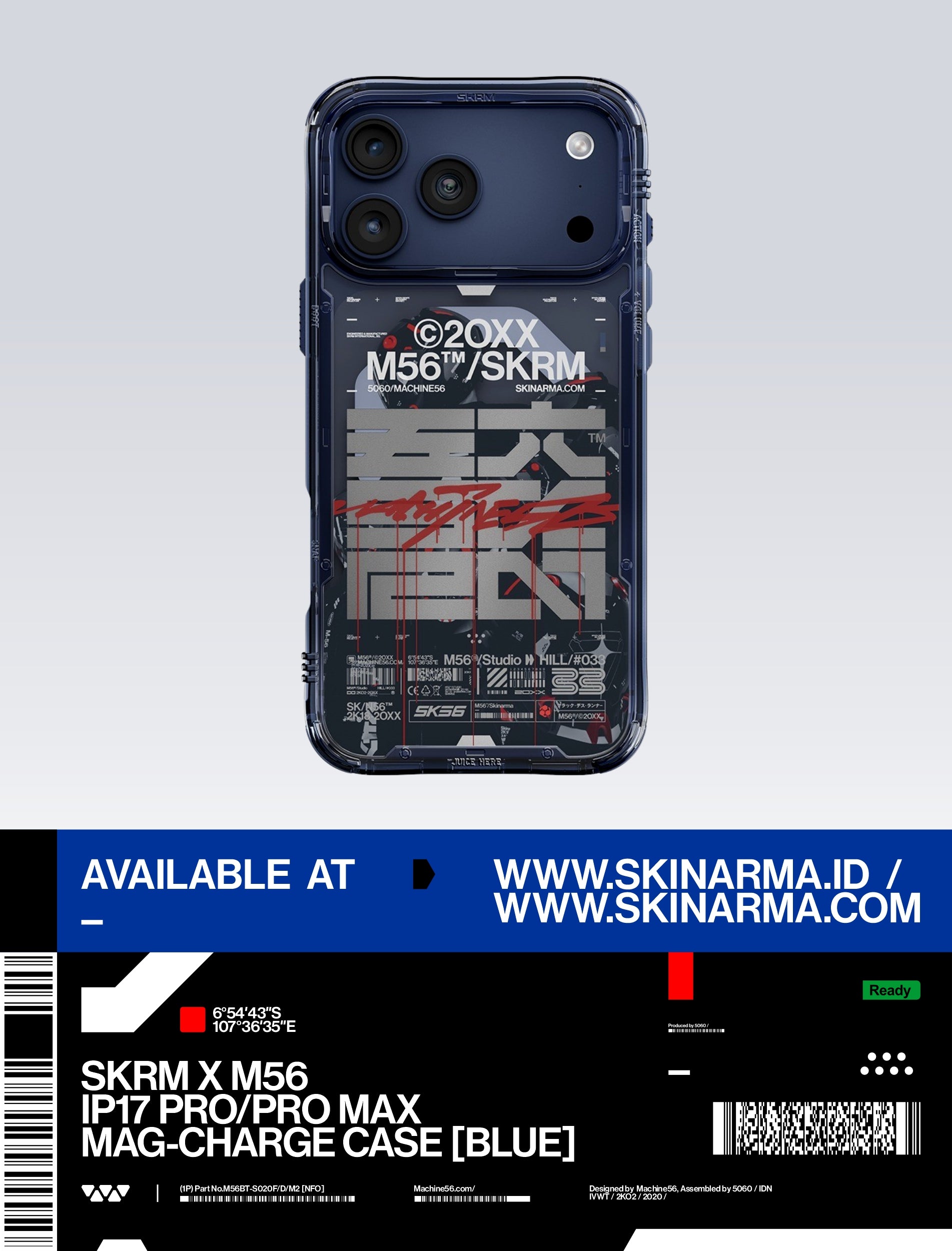 BLUE] SKRM x M56 - iPhone 17 Pro / Pro Max – Machine56
