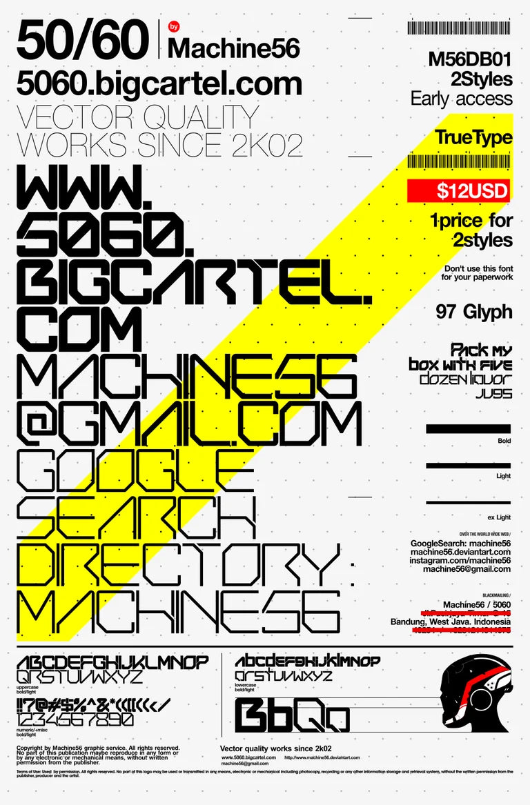 Machine56 Font M56DB01 Font – Machine56